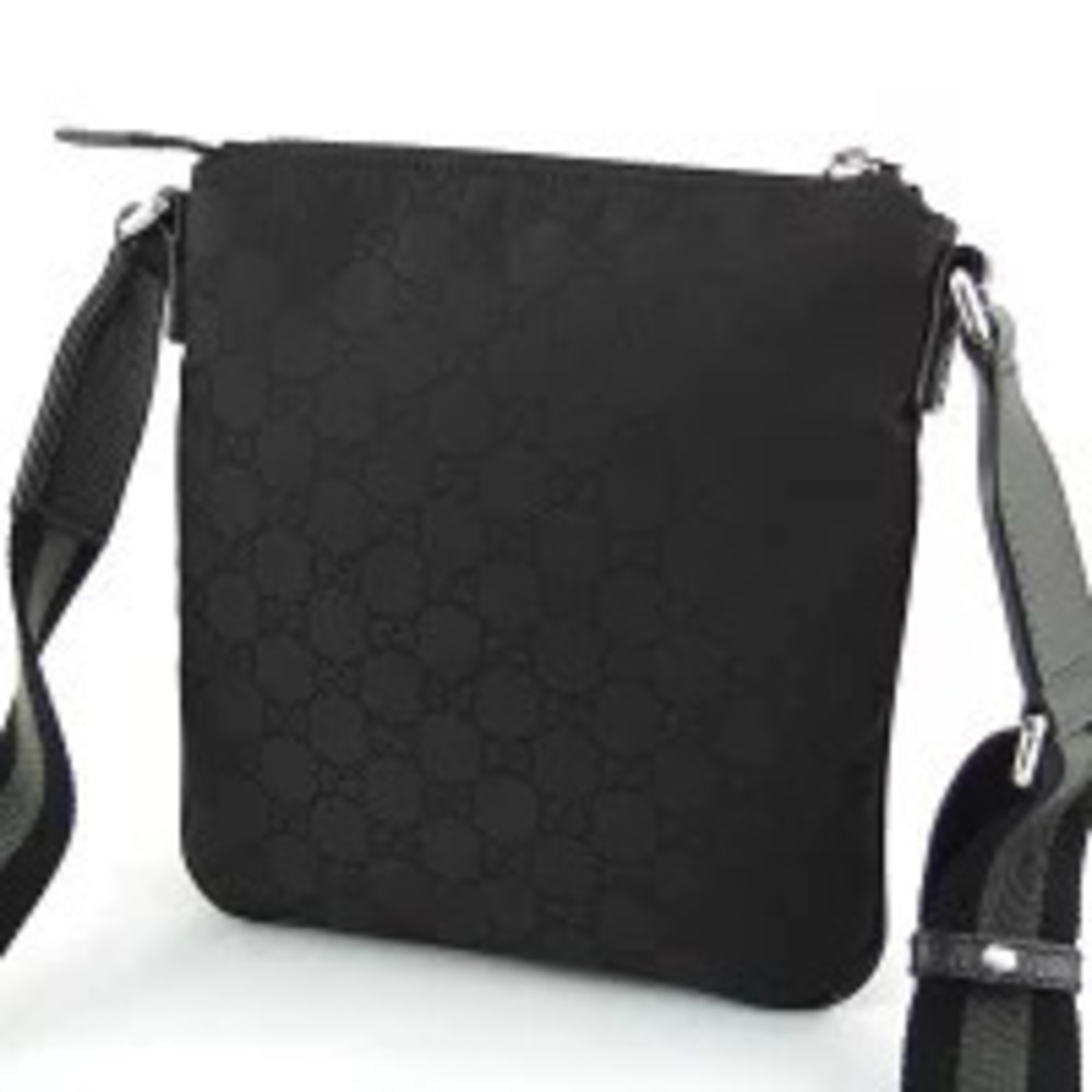 Gucci monogrammed body Bag Messenger Flat black GG canvas